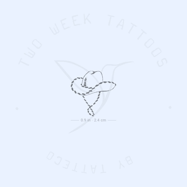 Cowboy Hat Semi-Permanent Tattoo - Set of 2