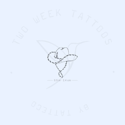 Cowboy Hat Semi-Permanent Tattoo - Set of 2