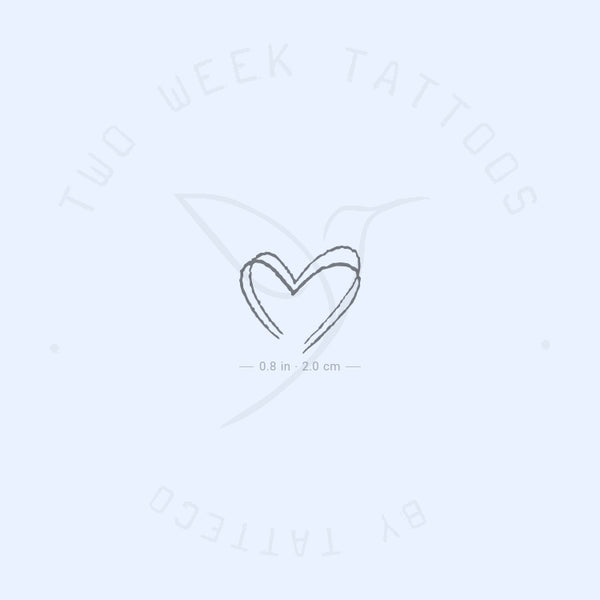 Double Heart Semi-Permanent Tattoo - Set of 2