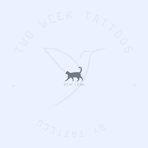 Tiny Walking Cat Semi-Permanent Tattoo - Set of 2