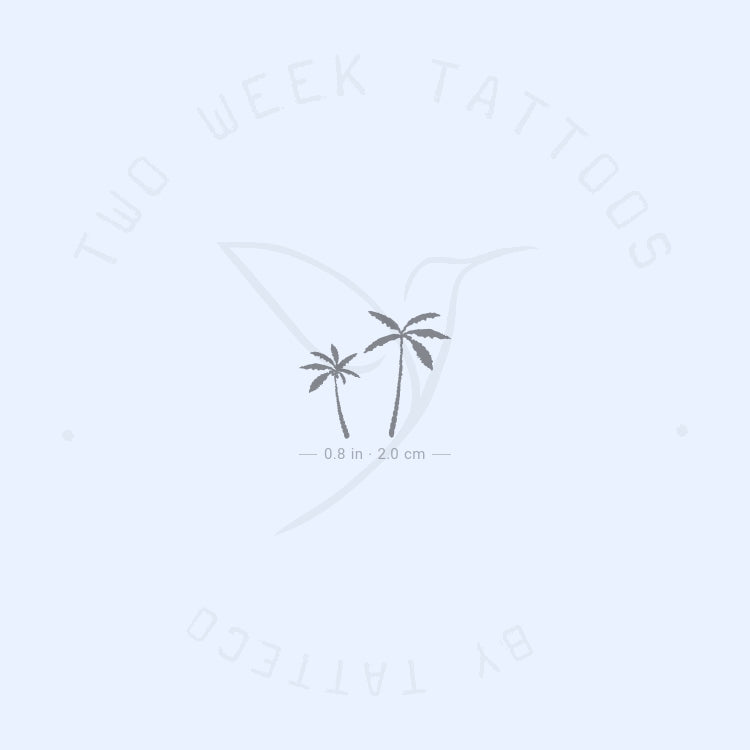 Palm Trees Semi-Permanent Tattoo - Set of 2
