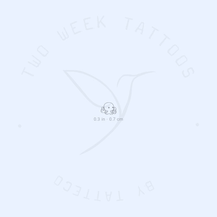 Tiny Octopus Semi-Permanent Tattoo - Set of 2