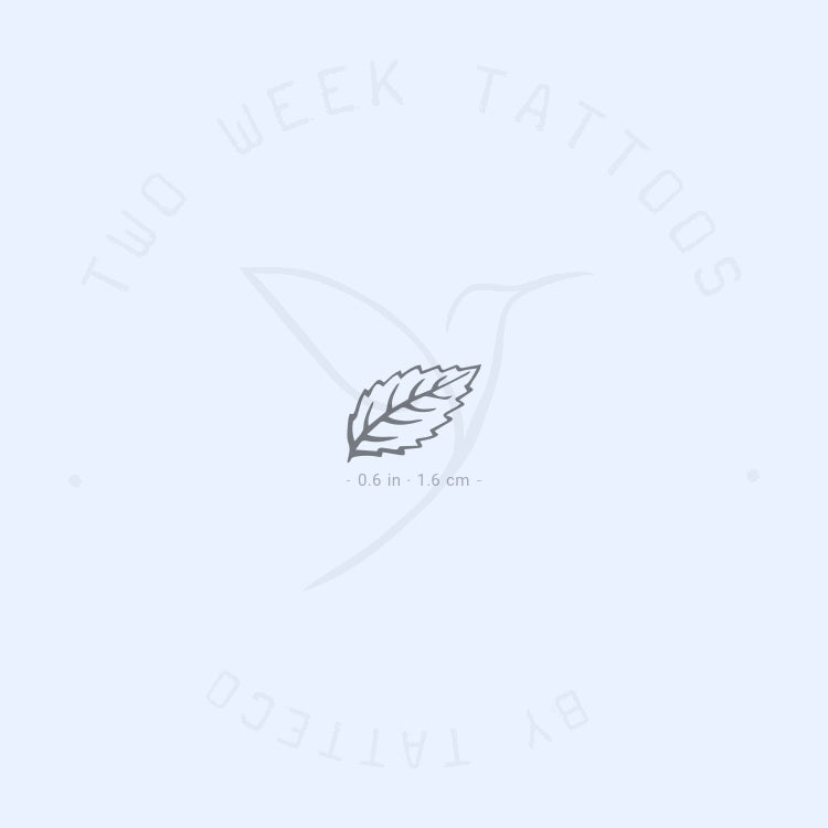 Mint Leaf Semi-Permanent Tattoo - Set of 2