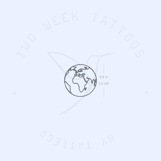 Tatuaje semipermanente de África y la Tierra (juego de 2)