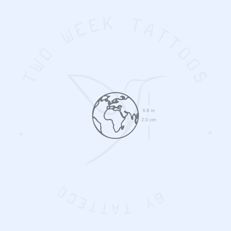 Africa Earth Semi-Permanent Tattoo - Set of 2