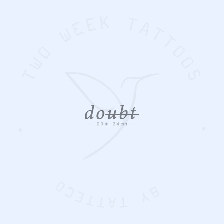 Do/doubt Semi-Permanent Tattoo - Set of 2
