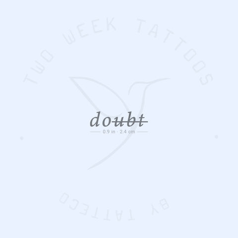 Do/doubt Semi-Permanent Tattoo - Set of 2