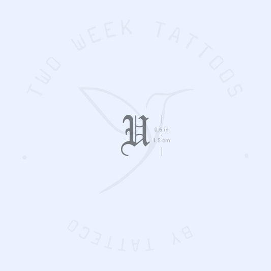 Tatuaje semipermanente gótico U - Juego de 2