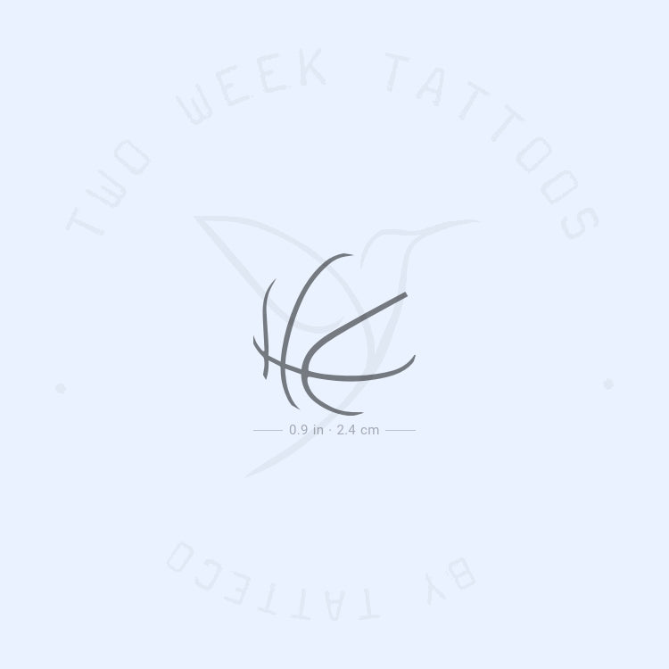 Basketball Semi-Permanent Tattoo - Set of 2