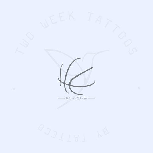 Basketball Semi-Permanent Tattoo - Set of 2