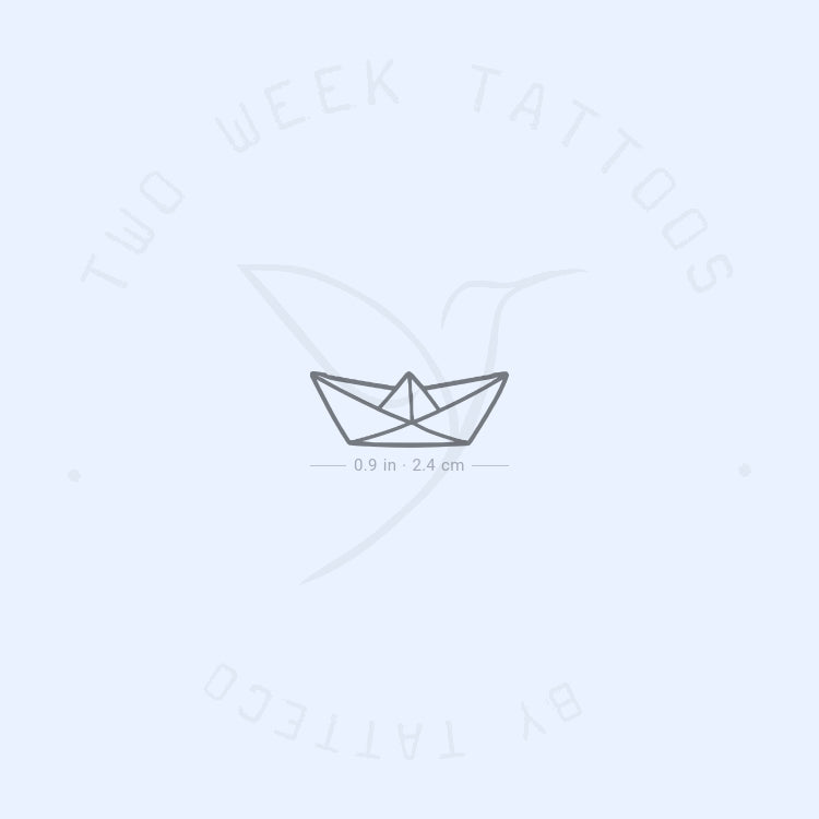 Paper Boat Semi-Permanent Tattoo - Set of 2