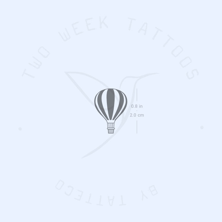 Tatuaje semipermanente de globo aerostático (juego de 2)
