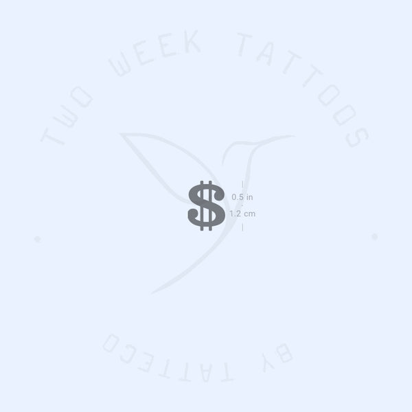 Dollar Sign Semi-Permanent Tattoo - Set of 2