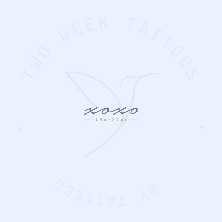 Xoxo Semi-Permanent Tattoo - Set of 2