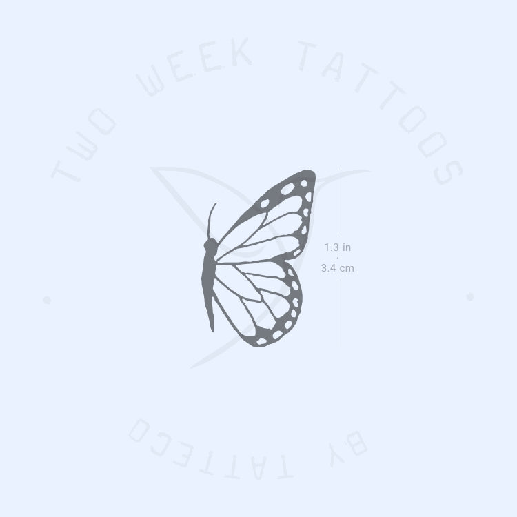 Tatuaje semipermanente de mariposa (derecha) - Juego de 2