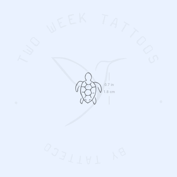 Little Turtle Semi-Permanent Tattoo - Set of 2