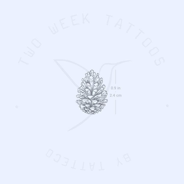 Pine Cone Semi-Permanent Tattoo - Set of 2