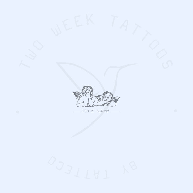Minimalist Putti Semi-Permanent Tattoo - Set of 2