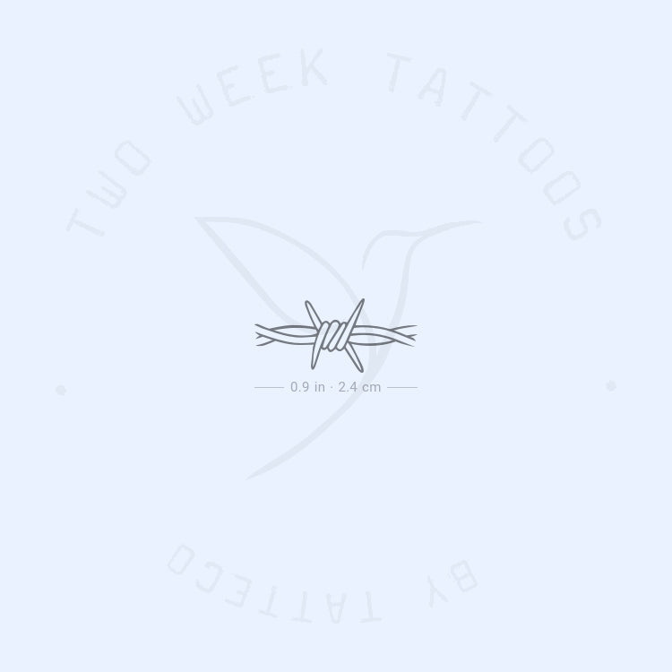 Barbed Wire Semi-Permanent Tattoo - Set of 2