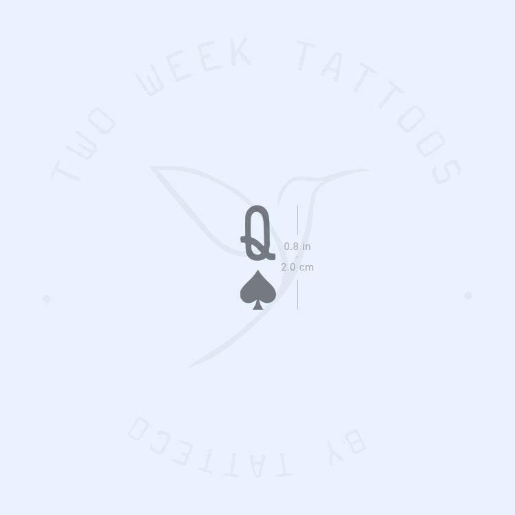 Queen Of Spades Semi-Permanent Tattoo - Set of 2