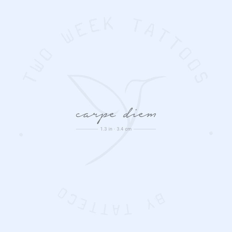 Carpe Diem Semi-Permanent Tattoo - Set of 2