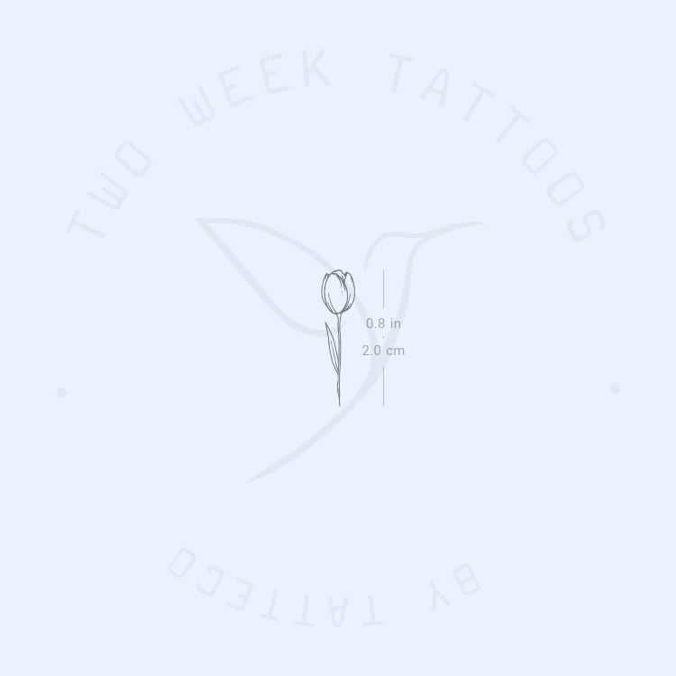 Little Tulip Semi-Permanent Tattoo - Set of 2