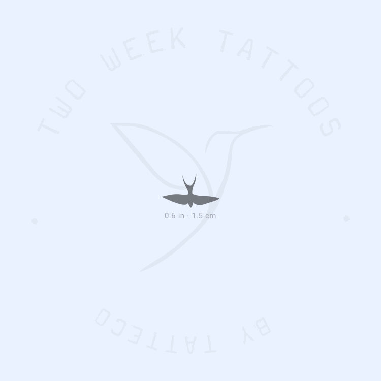 Flying Swallow Semi-Permanent Tattoo - Set of 2