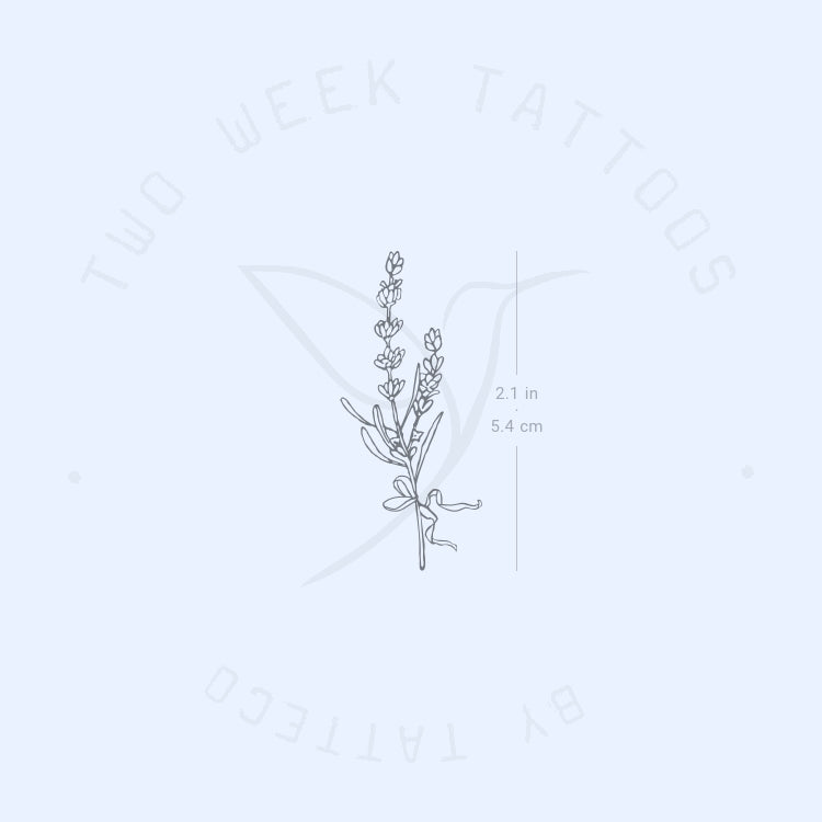 Tatuaje semipermanente de lavanda - Juego de 2