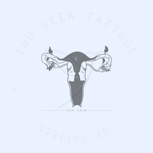 Small Moon Child Semi-Permanent Tattoo - Set of 2