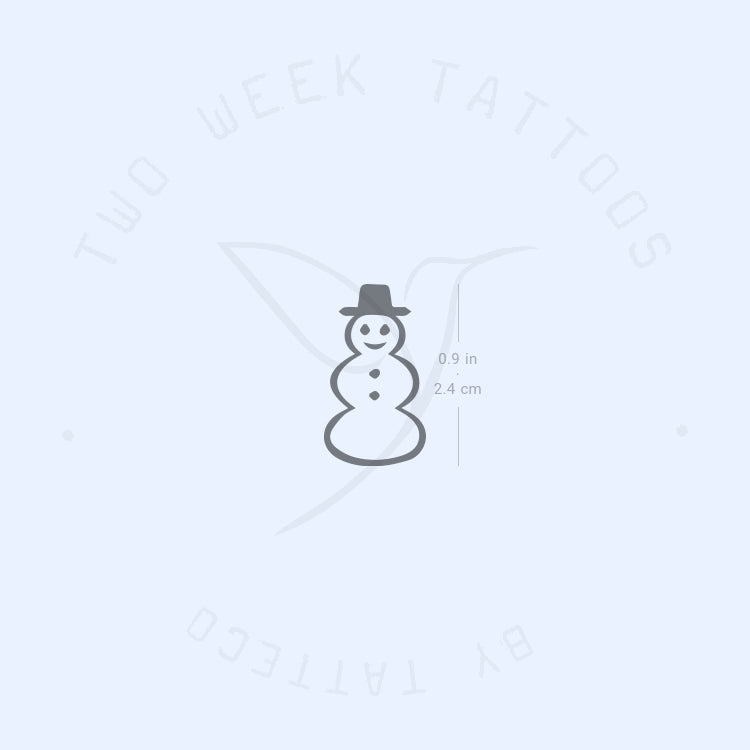 Snowman Semi-Permanent Tattoo - Set of 2