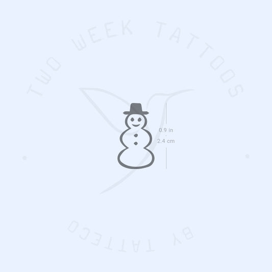 Snowman Semi-Permanent Tattoo - Set of 2