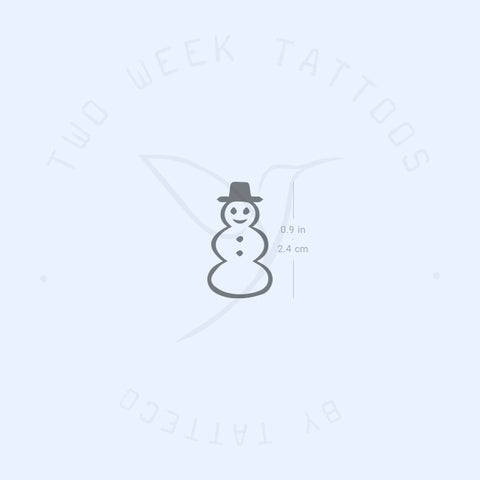 Snowman Semi-Permanent Tattoo - Set of 2