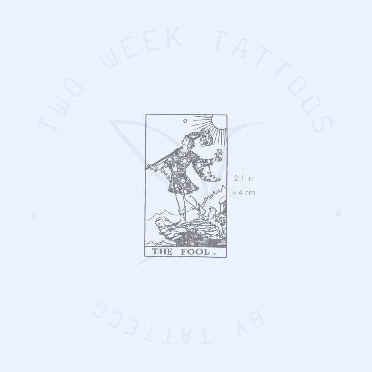 Tatuaje semipermanente de la carta del Tarot El Loco (juego de 2)