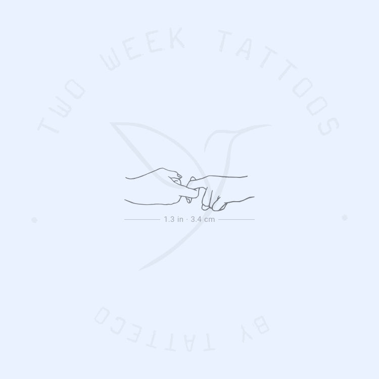 Friend Sign Language Semi-Permanent Tattoo - Set of 2