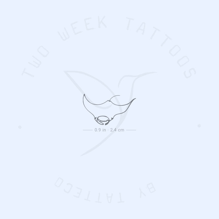 Tatuaje semipermanente de manta raya (juego de 2)