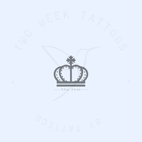 King Crown Semi-Permanent Tattoo - Set of 2