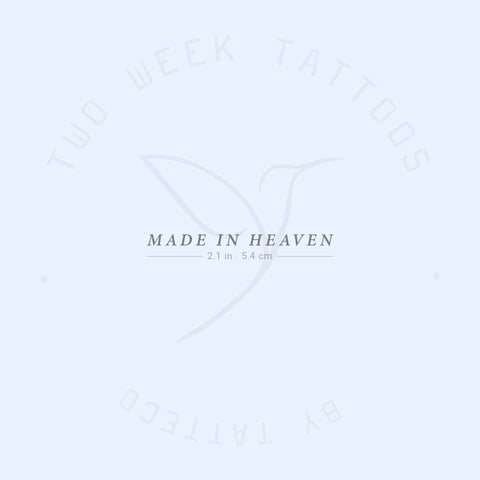 Made In Heaven Semi-Permanent Tattoo - Set of 2