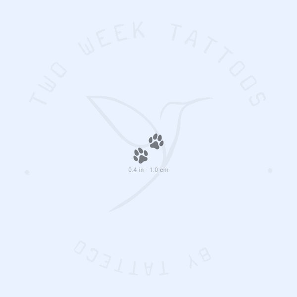 Dog Paw Couple Semi-Permanent Tattoo - Set of 2