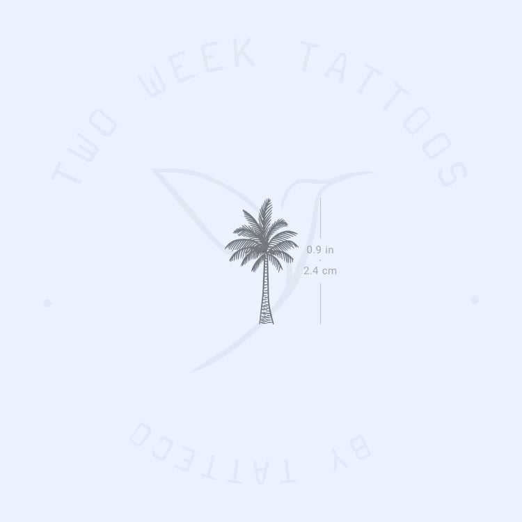 Palm Tree Semi-Permanent Tattoo - Set of 2