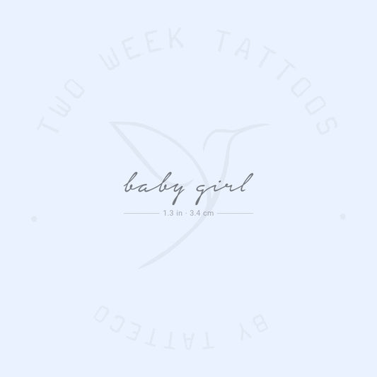 Baby Girl Semi-Permanent Tattoo - Set of 2