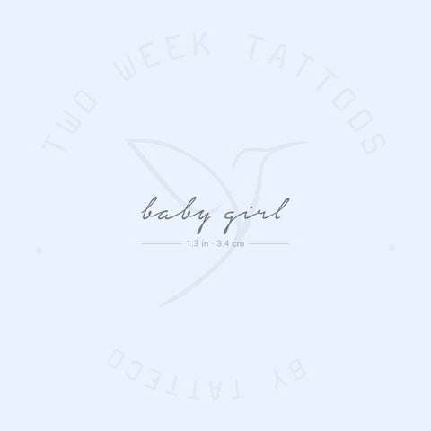 Baby Girl Semi-Permanent Tattoo - Set of 2