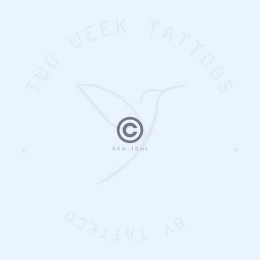 Tatuaje semipermanente con símbolo de copyright (juego de 2)