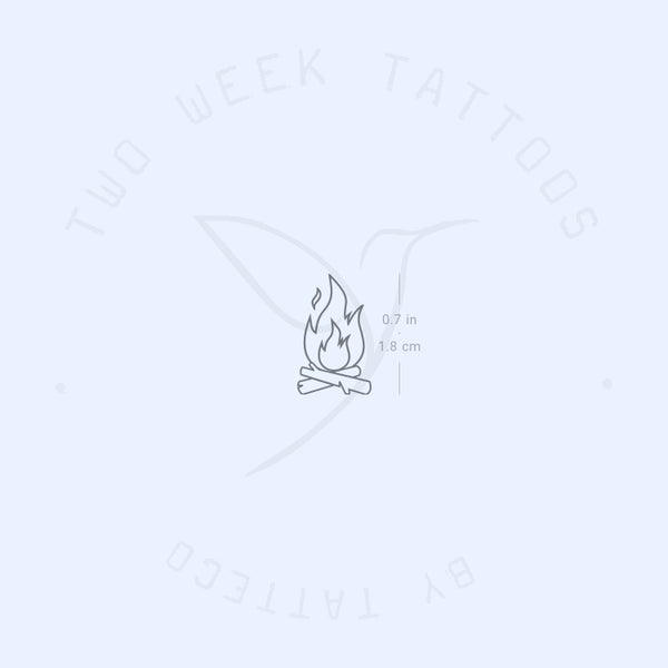 Minimalist Bonfire Semi-Permanent Tattoo - Set of 2