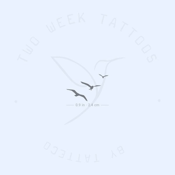 Three Birds Semi-Permanent Tattoo - Set of 2