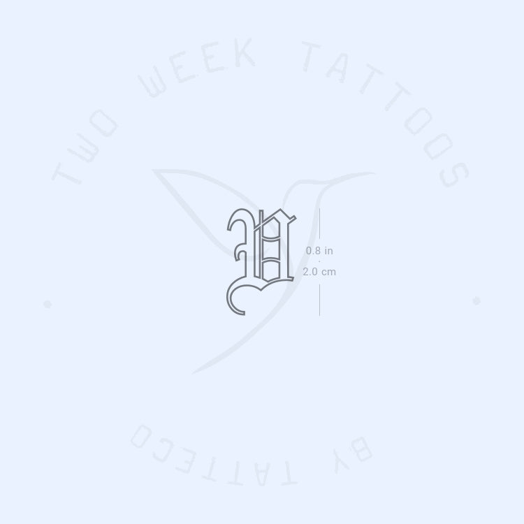 Tatuaje semipermanente de contorno gótico en forma de V (juego de 2)