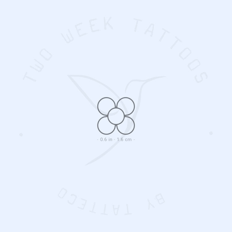 Fine Line Flower Of Barcelona Semi-Permanent Tattoo - Set of 2