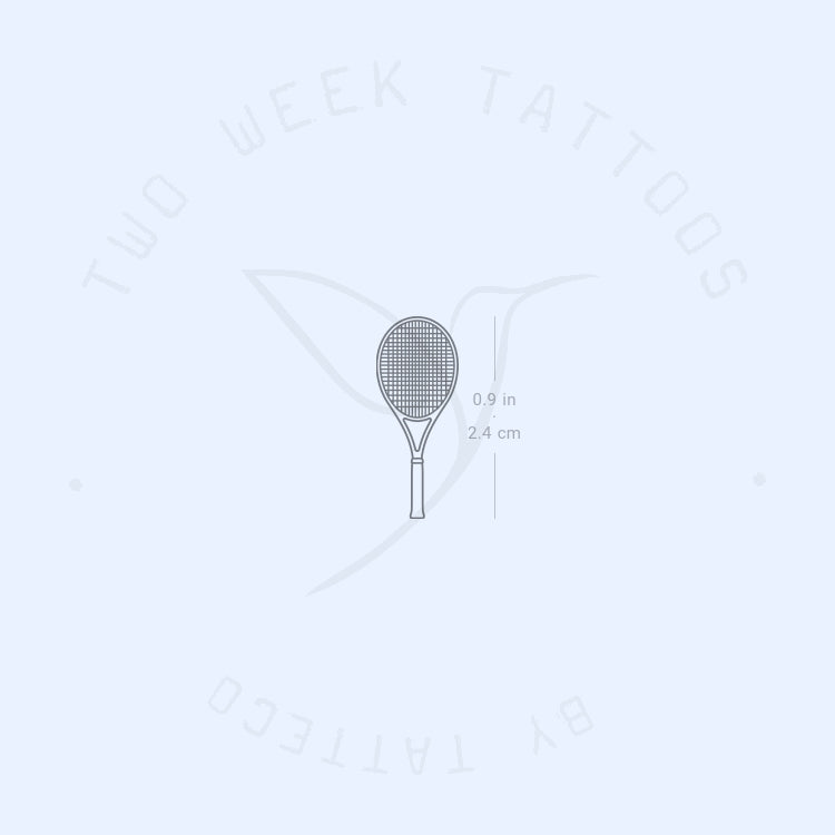 Tennis Racket Semi-Permanent Tattoo - Set of 2