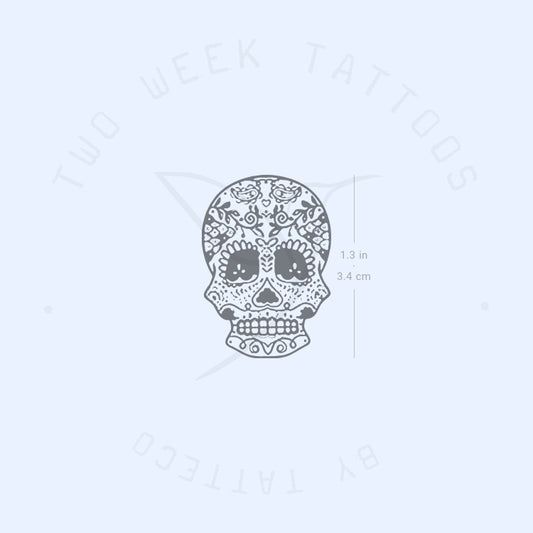Small Sugar Skull Semi-Permanent Tattoo - Set of 2