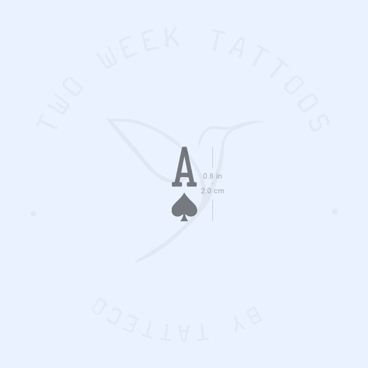 Ace Of Spades Semi-Permanent Tattoo - Set of 2