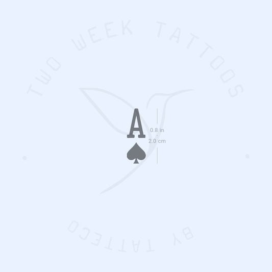 Tatuaje semipermanente de as de espadas (juego de 2)